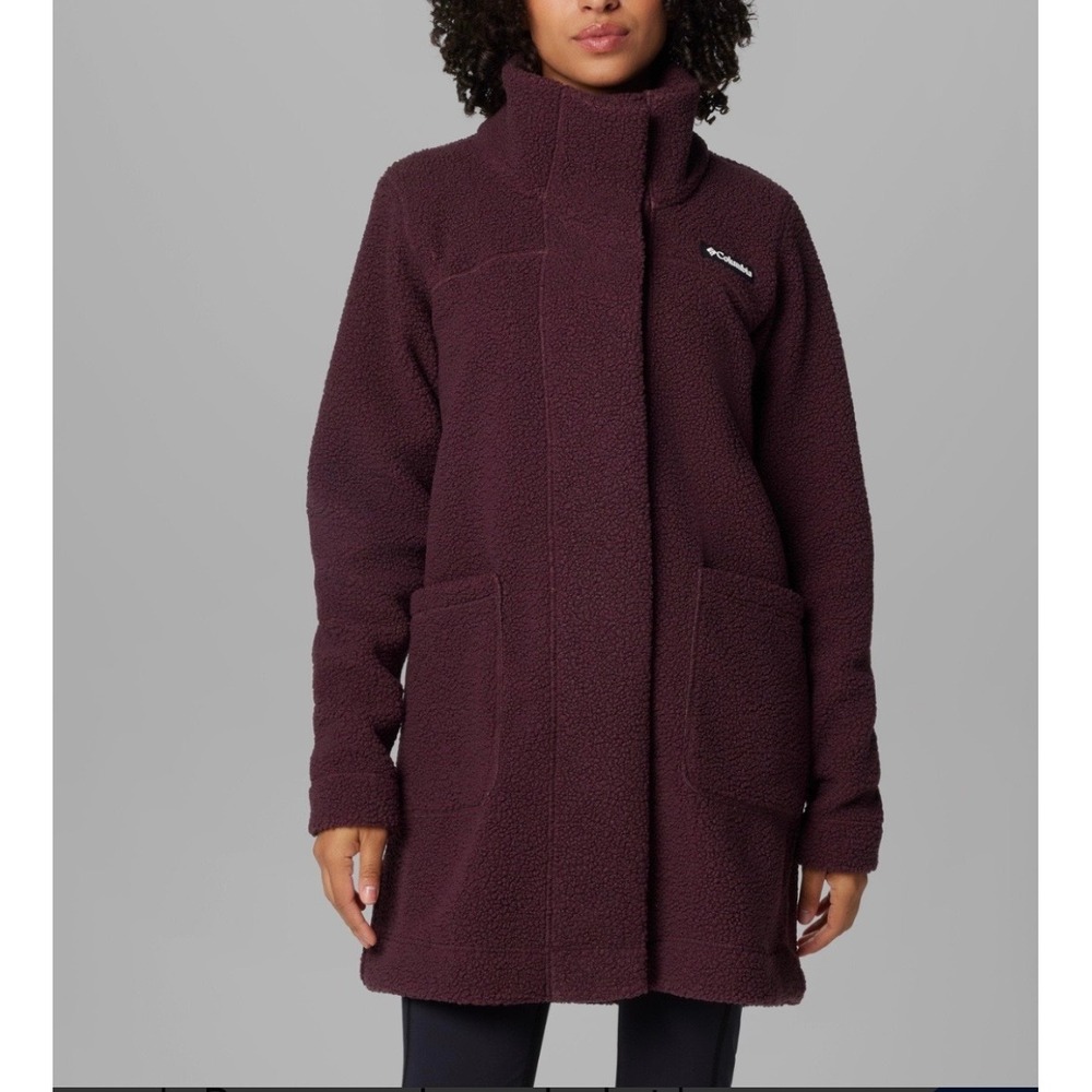 Columbia Sherpa Teddy-Bear Purple Panorama Long Jacket Women's Large
Cozy NEW